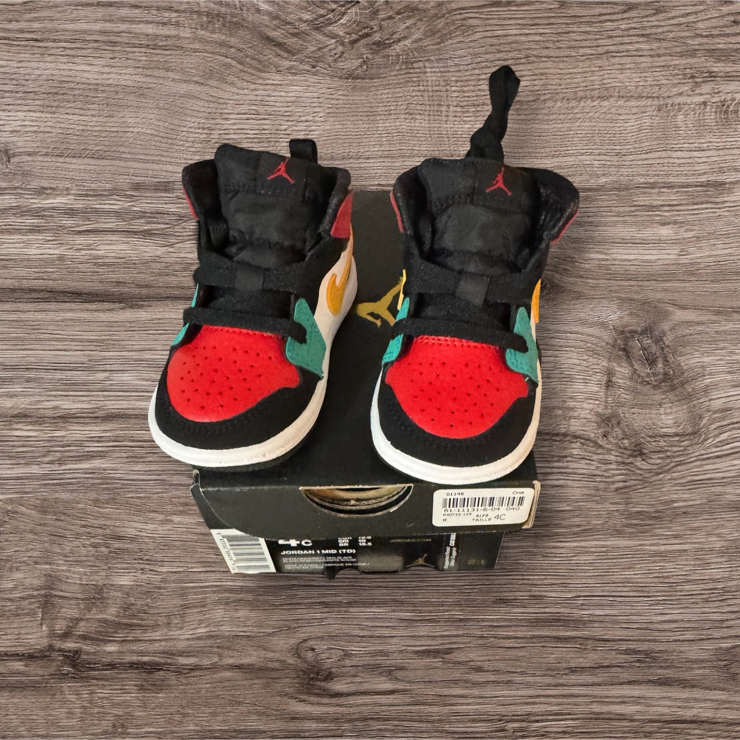 DS Infant Jordan 1 Mid Multi-Color Size 4C (640735 125)