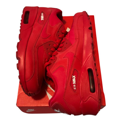 GS Nike Air Max 90 Triple Red Size 5Y (833412 606)