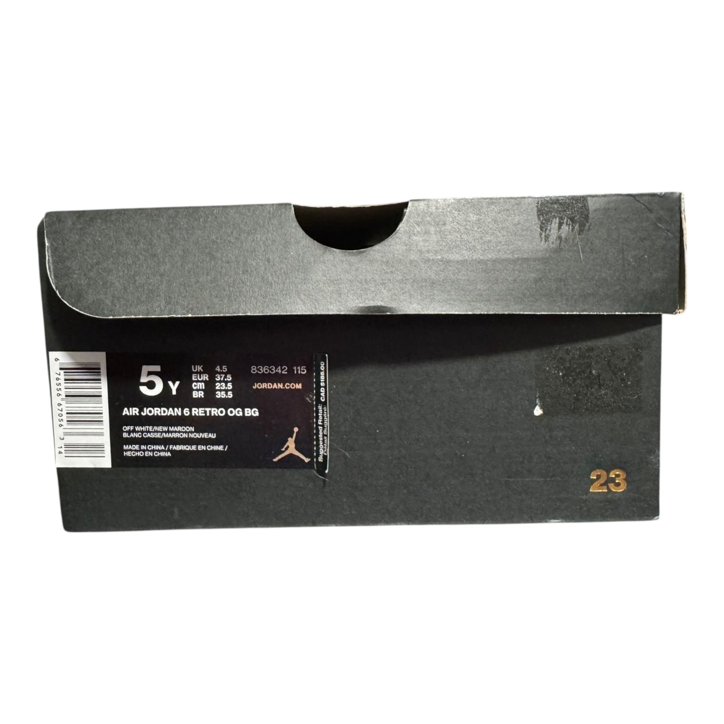 GS Jordan 6 Maroon Size 5Y (836342 115)