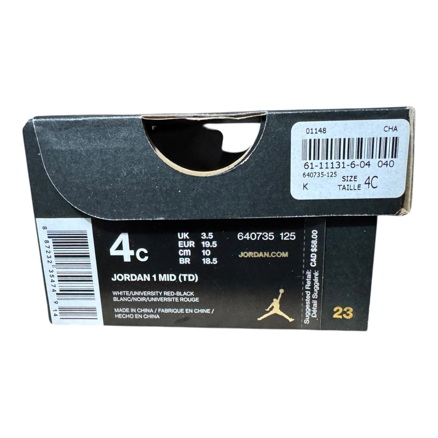 DS Infant Jordan 1 Mid Multi-Color Size 4C (640735 125)