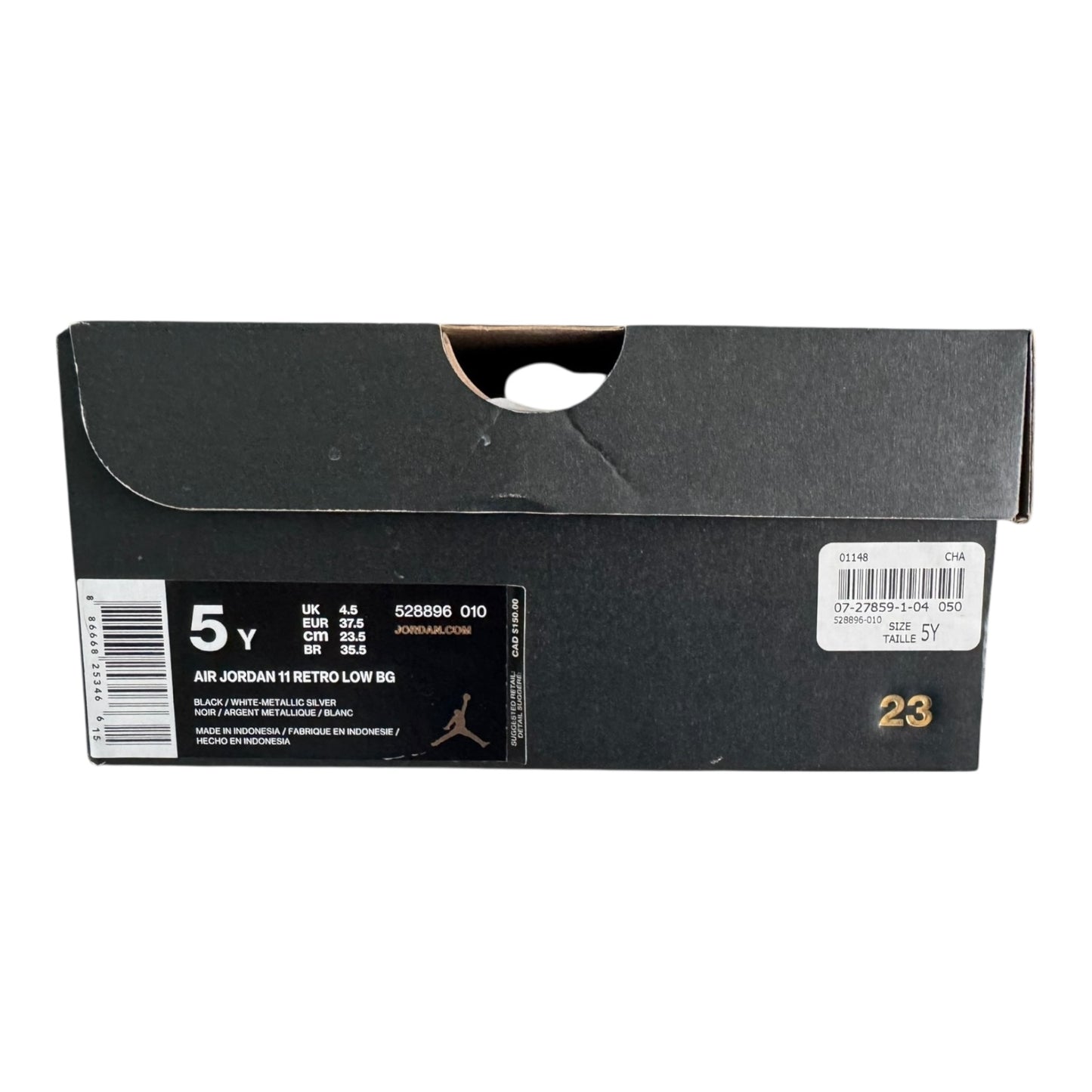 GS Jordan 11 Low Barron Size 5Y (528896 010)
