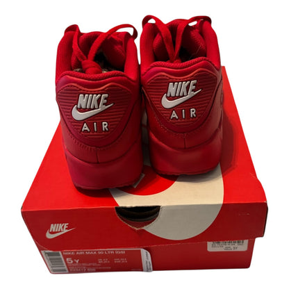 GS Nike Air Max 90 Triple Red Size 5Y (833412 606)