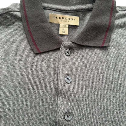 Burberry Grey Polo Shirt Sz XL