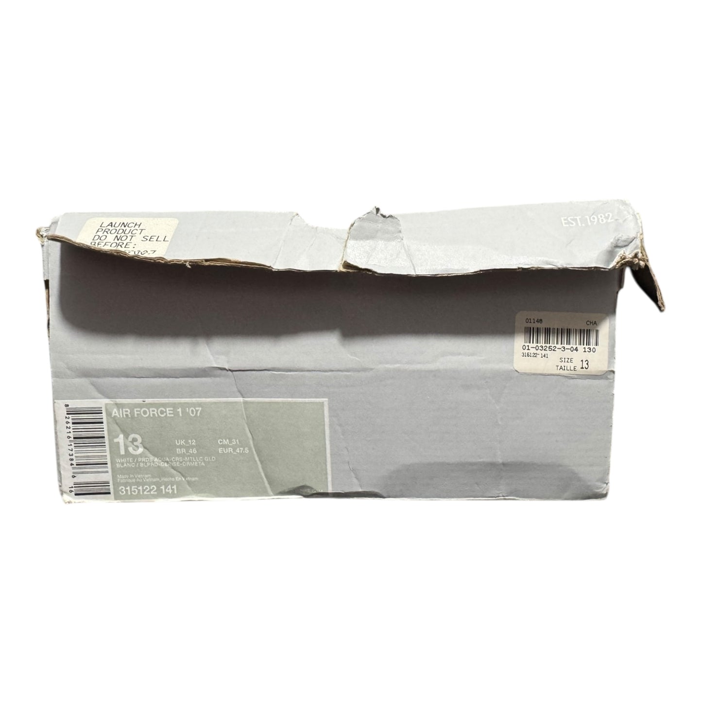 DS Air Force 1 Low Pink Hawaiian Gold Size 13 (Box Damage 315122 141)