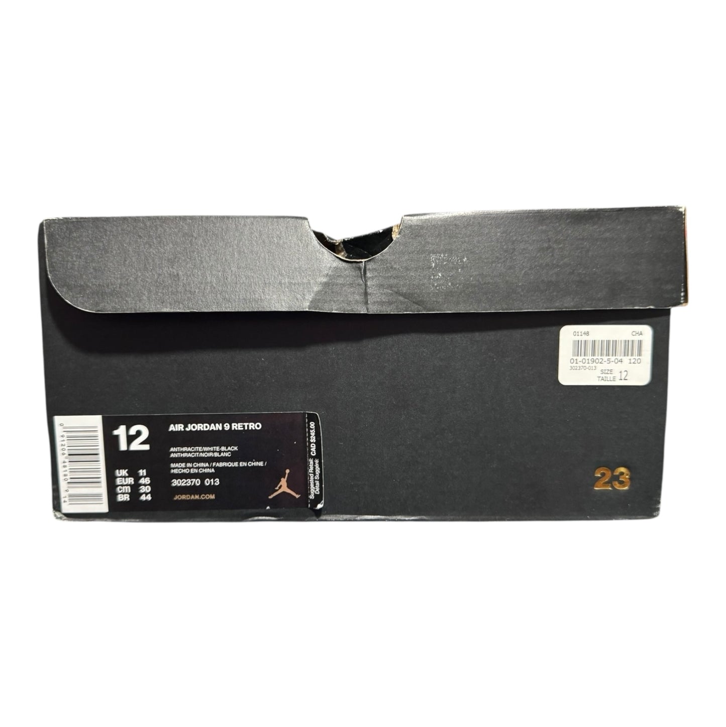 Jordan 9 Anthracite Size 12 (302370 013)