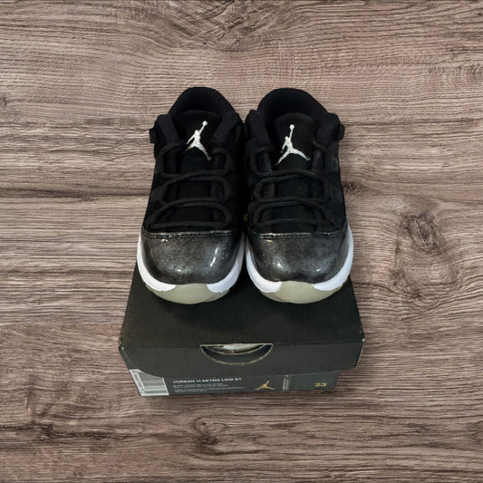 DS Infant Jordan 11 Low Metallic Silver Size 8c (505836 010)