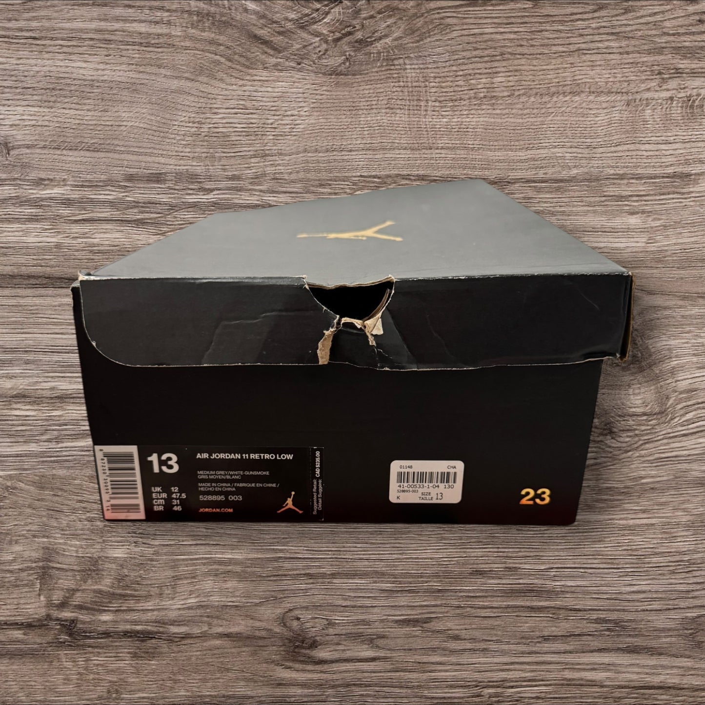 Jordan 11 Low Cool Grey Size 13 (528895 003)