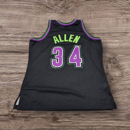 Mitchell & Ness Black Milwaukee Bucks Ray Allen Jersey Size Large
