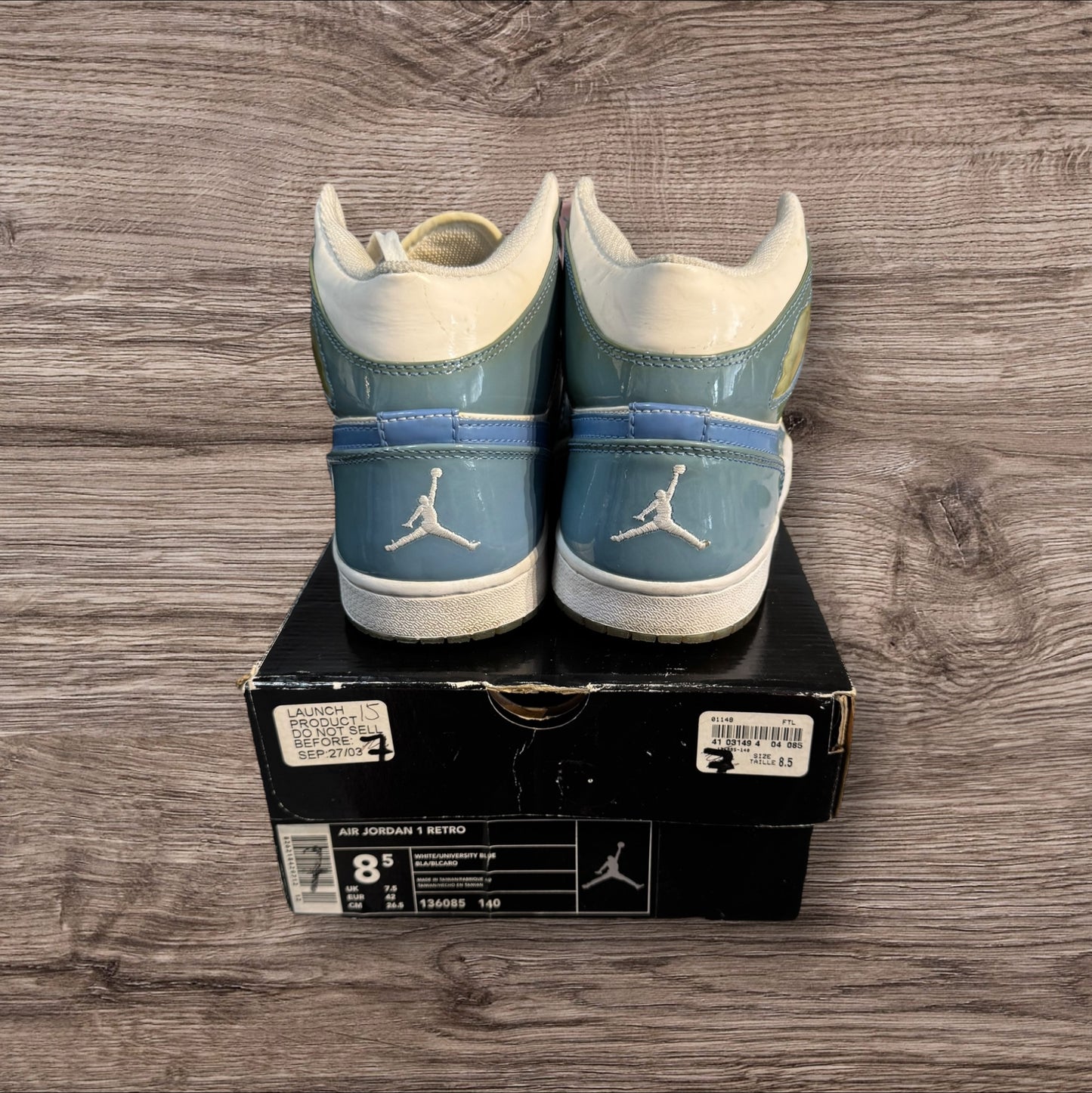 Jordan 1 UNC Patent Size 8.5 (136085 140)