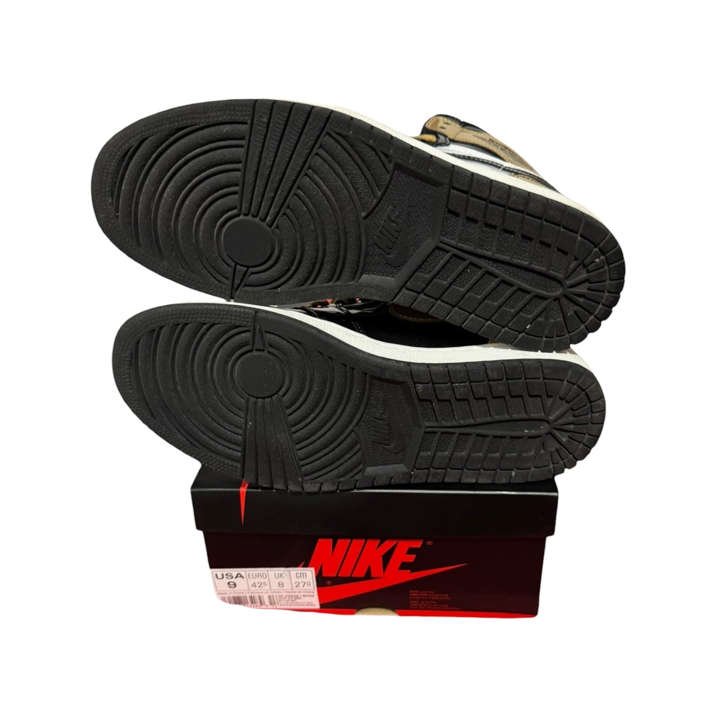 Jordan 1 Patent Gold Toe Size 9 (861428 007)