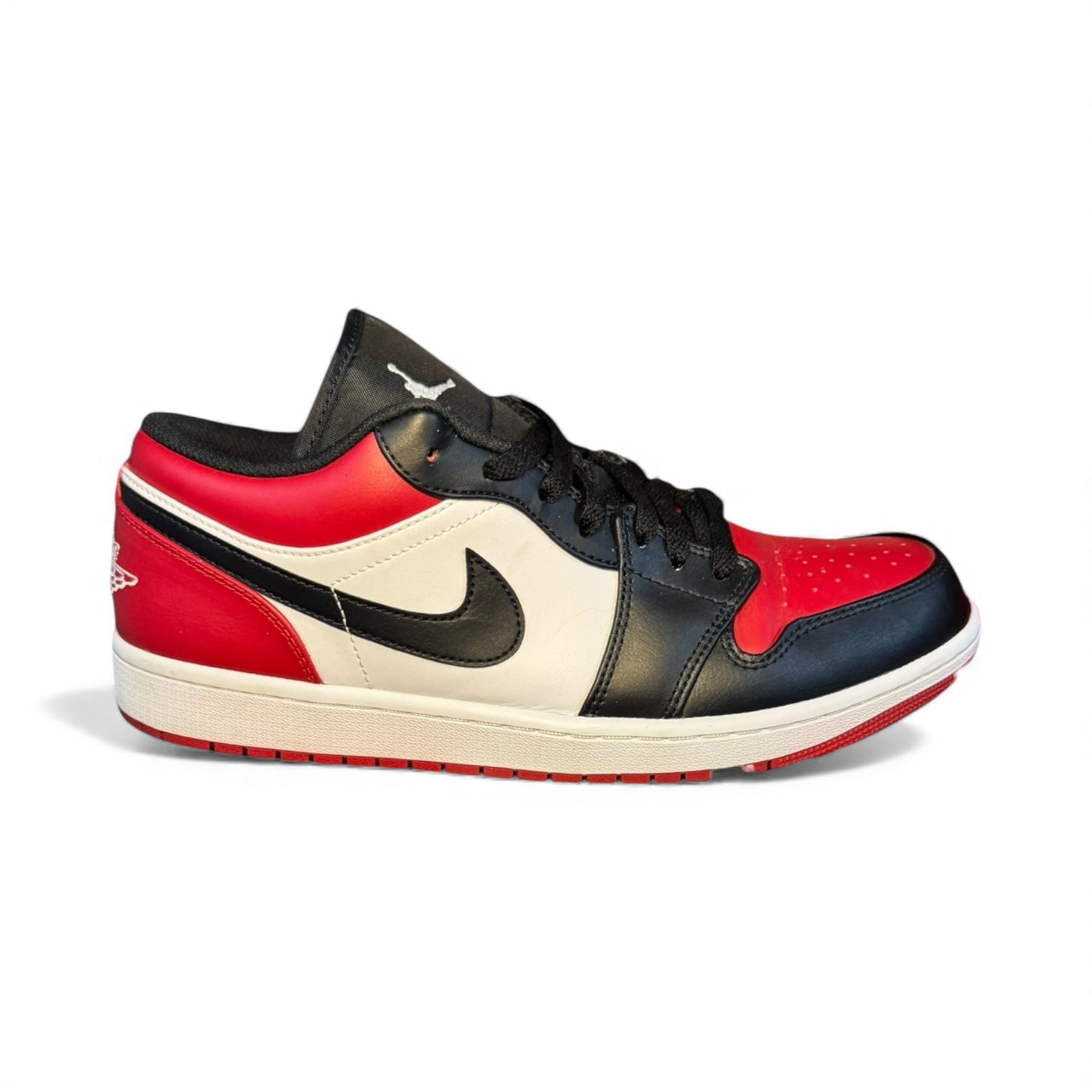 Jordan 1 Low Bred Toe Size 10.5 (553558 612)