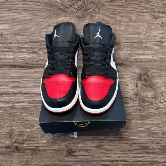 Jordan 1 Low Bred Toe Size 10.5 (553558 612)