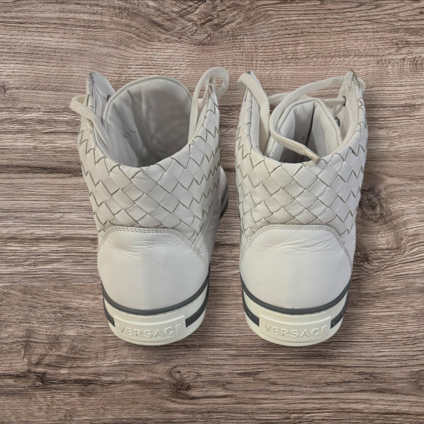 Versace High Cut White Size 43.5 (No Box)