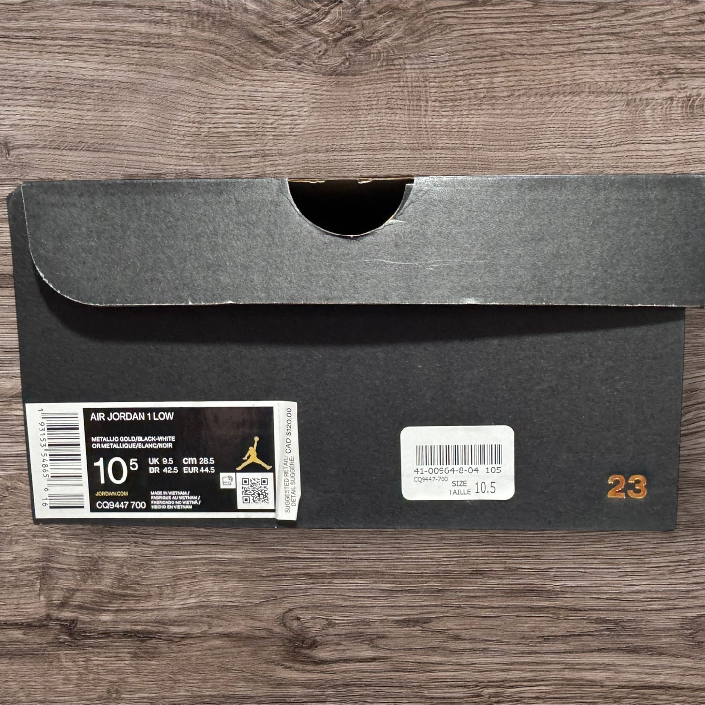 Jordan 1 Low Gold Toe Size 10.5 (CQ9447 700)