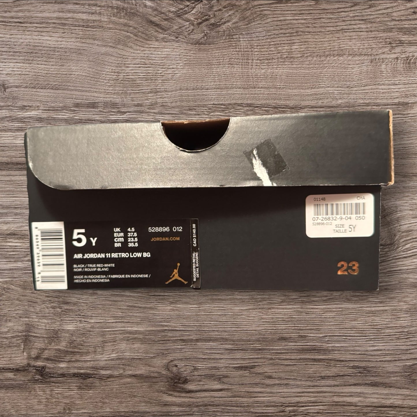 GS Jordan 11 Low Bred 2015 Size 5Y (52896 012)
