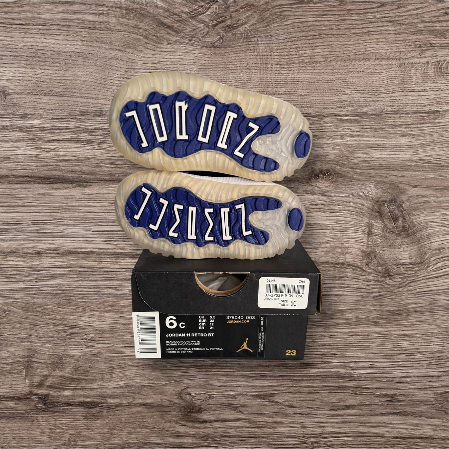 DS Infant Jordan 11 Space Jam Size 6C (378040 003)