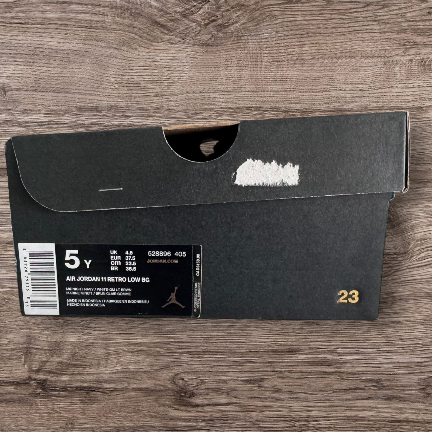 GS Jordan 11 Low Midnight Navy Size 5Y (528896 405)