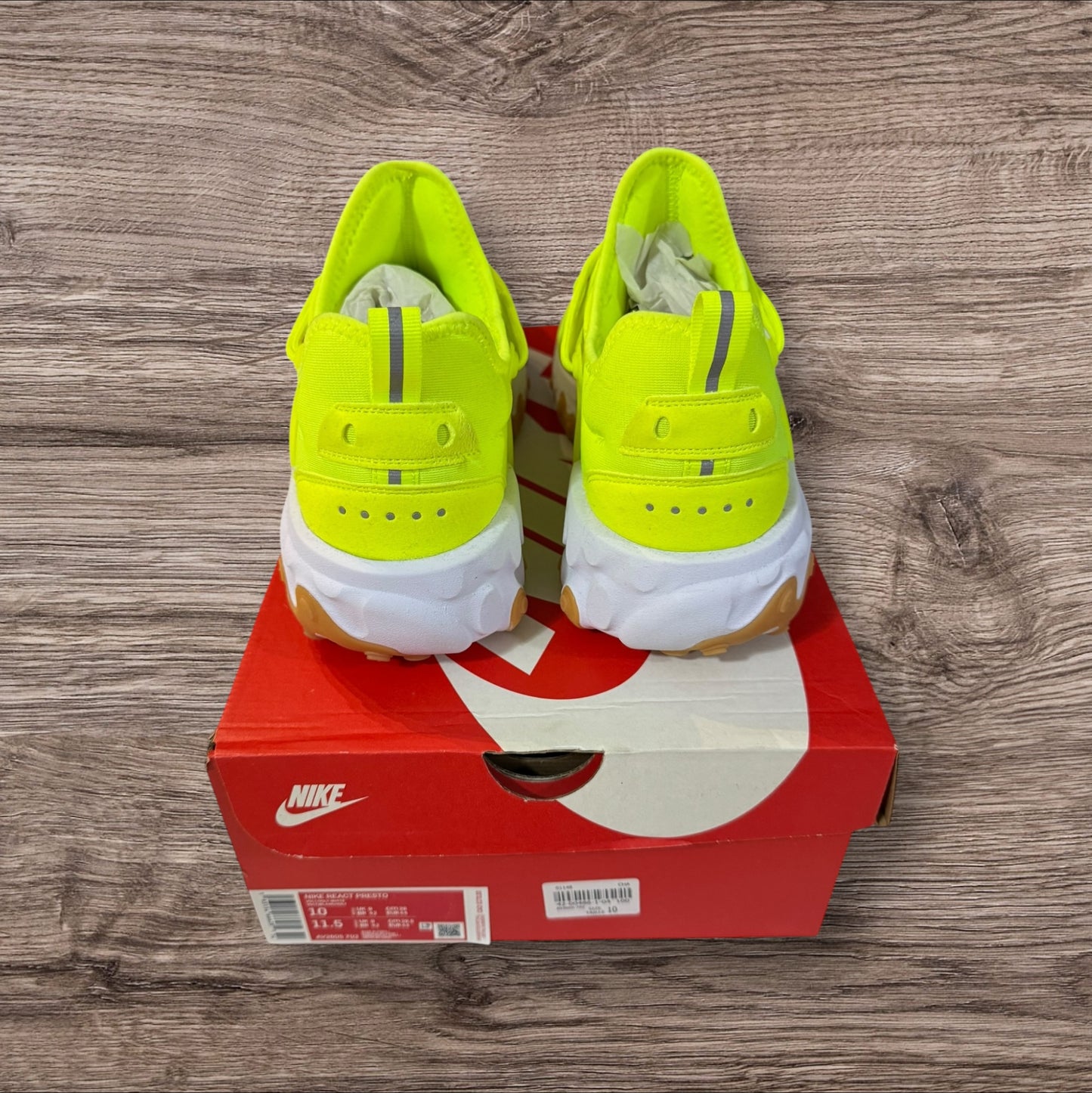 Nike React Presto Volt Size 10 (AV2605 702)