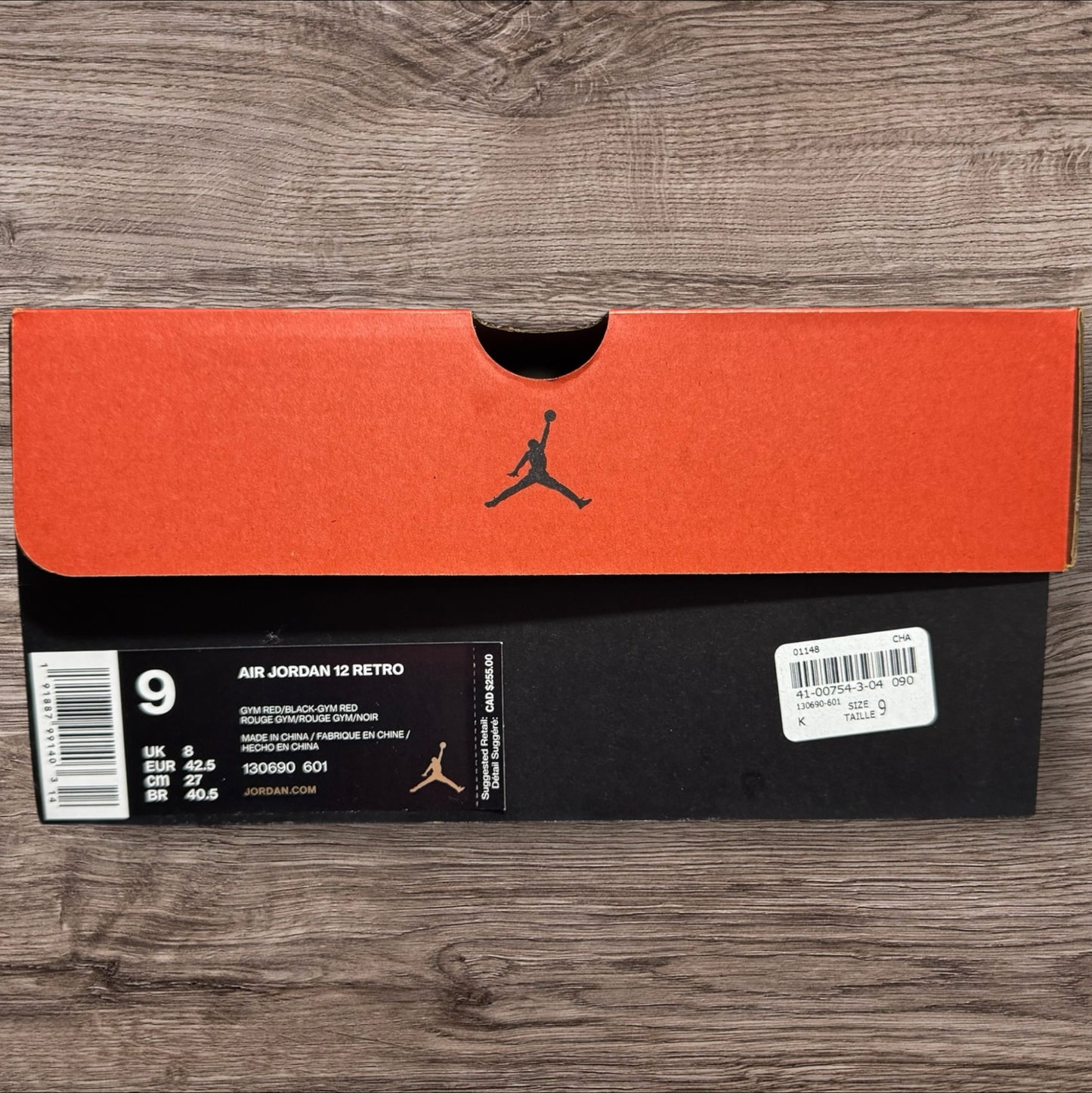 Jordan 12 Gym Red Size 9 (130690 601)