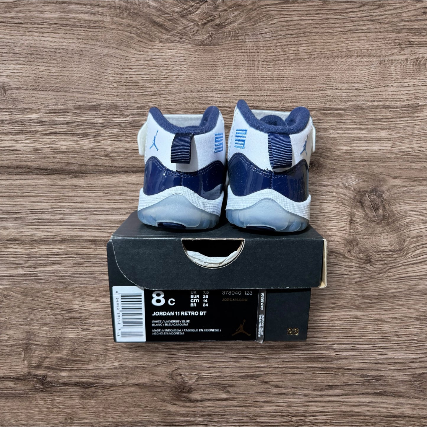 DS Infant Jordan 11 UNC Win Like 82 Size 8C (378040 123)