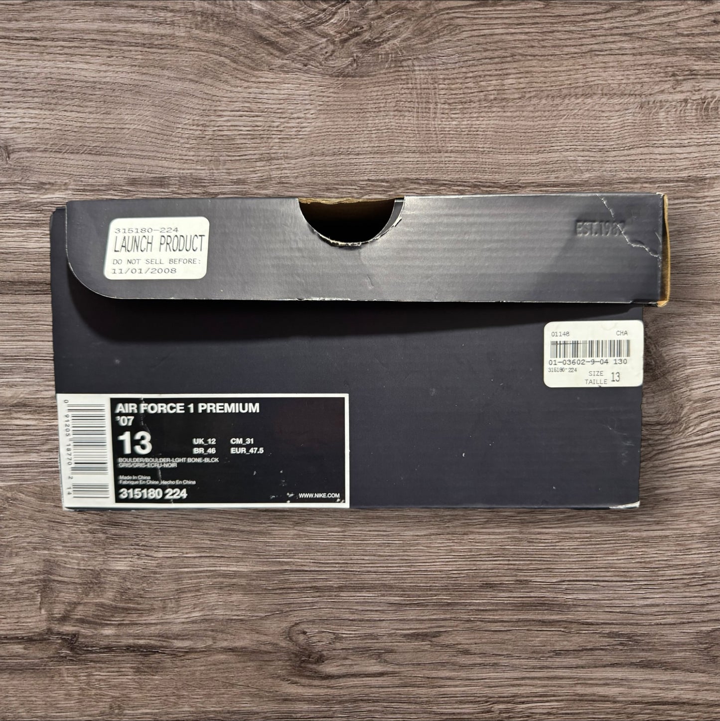 DS Air Force 1 Boulder Brown Size 13 (315180 224)