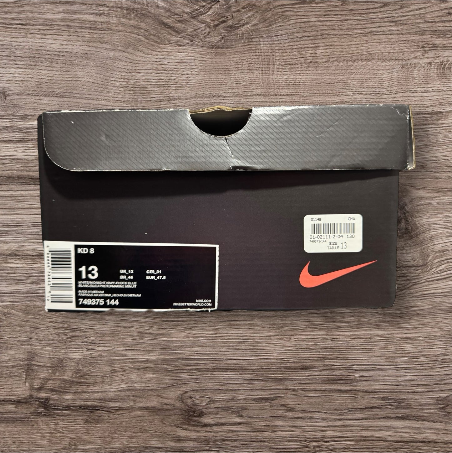 Nike KD 8 Photo Blue Size 12 (749375 144)