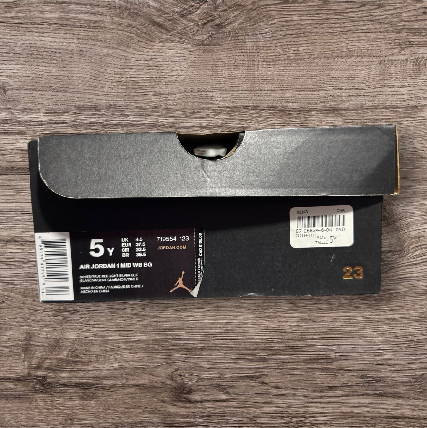 GS Jordan 1 Mid Hare Size 5Y ( 719554 123)