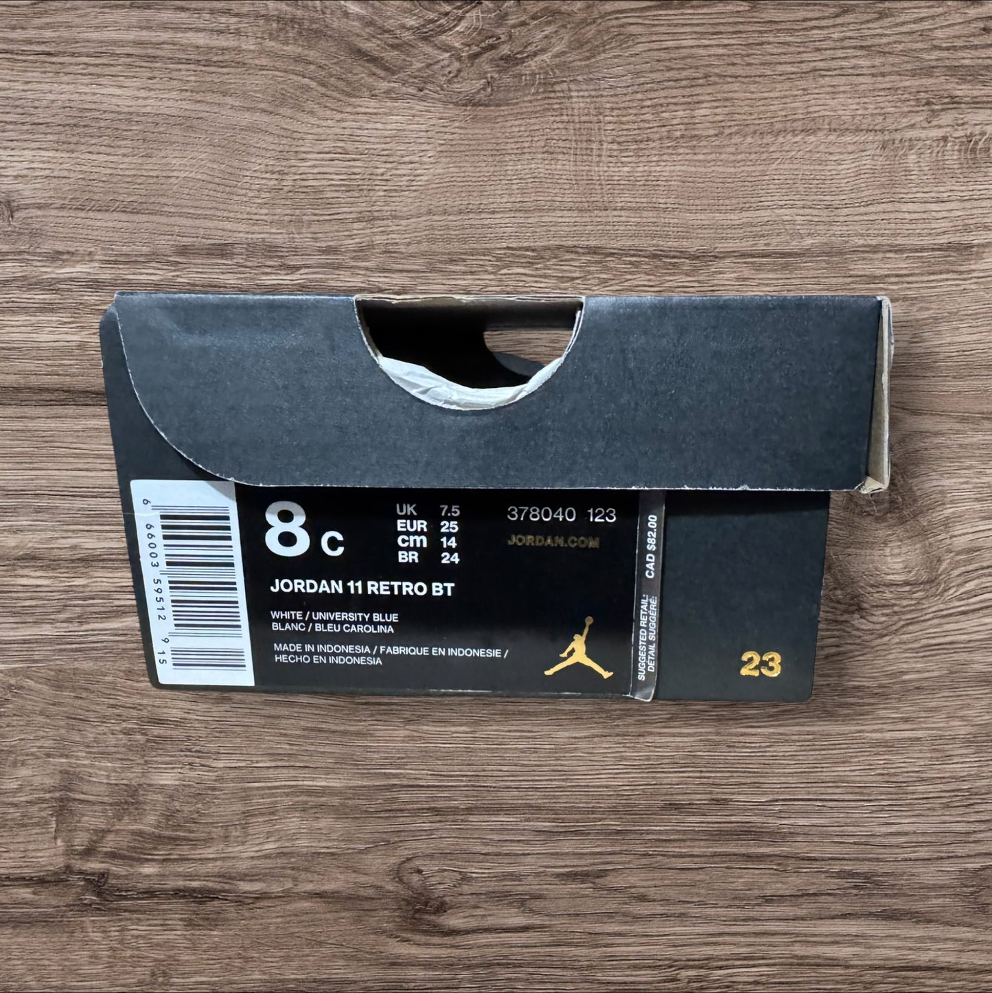 DS Infant Jordan 11 UNC Win Like 82 Size 8C (378040 123)