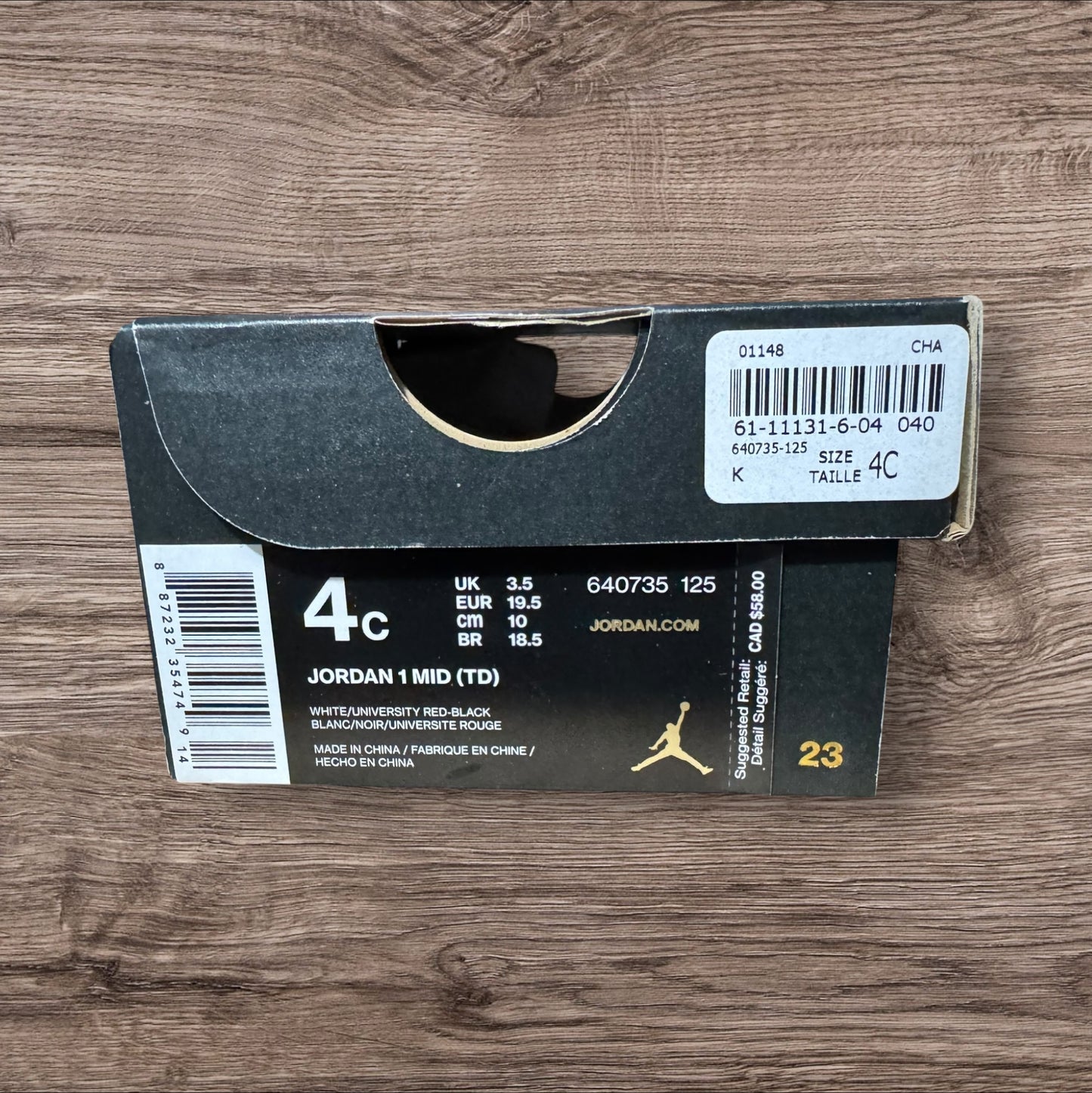 DS Infant Jordan 1 Mid Multi-Color Size 4C (640735 125)