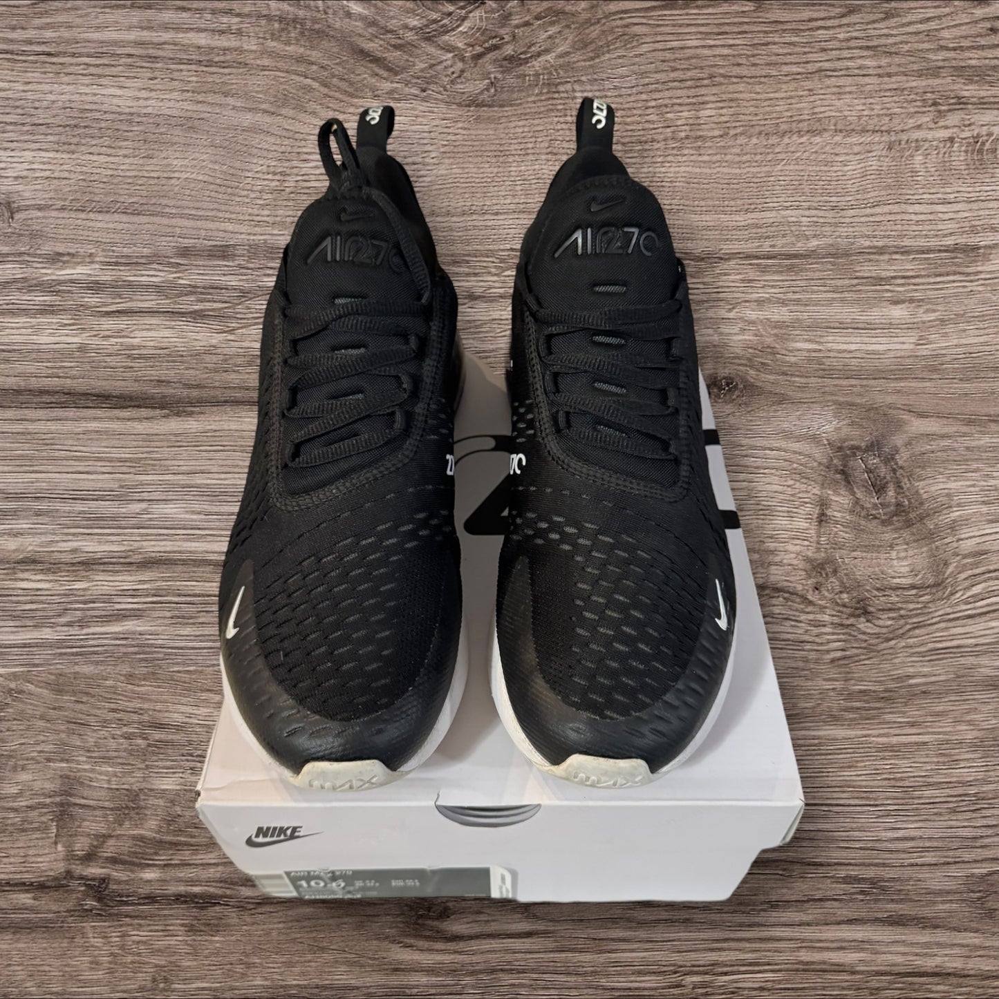 Nike Air Max 270 Black White Size 10.5 (AH8050 002)