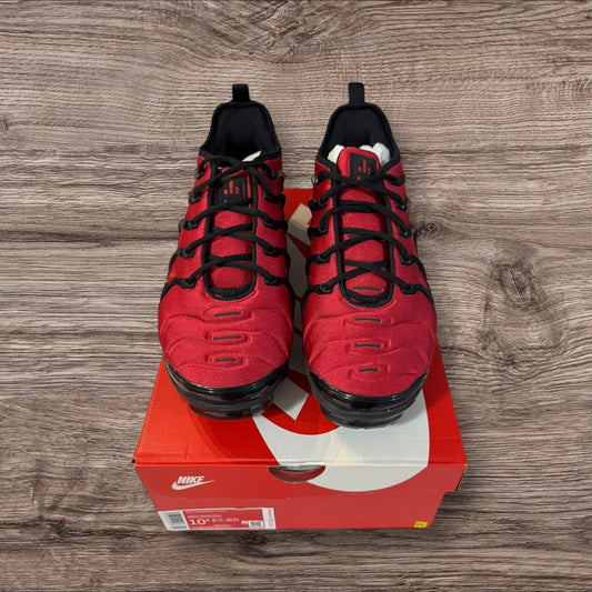 Nike Vapormax Plus University Red Black Size 10.5 (CU4863 600)