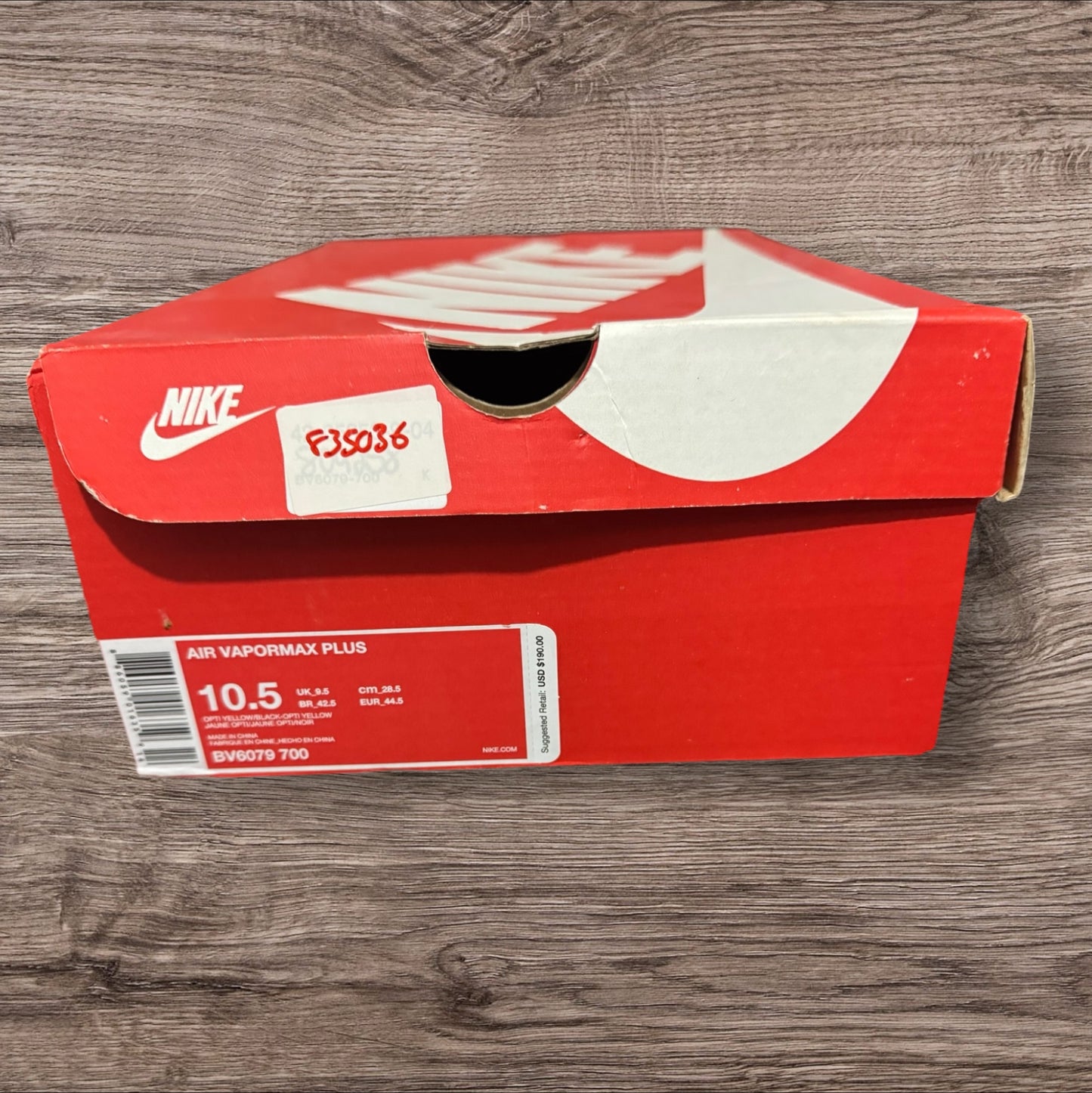 Nike Vapormax Plus Bumblebee Size 10.5 (BV6079 700)