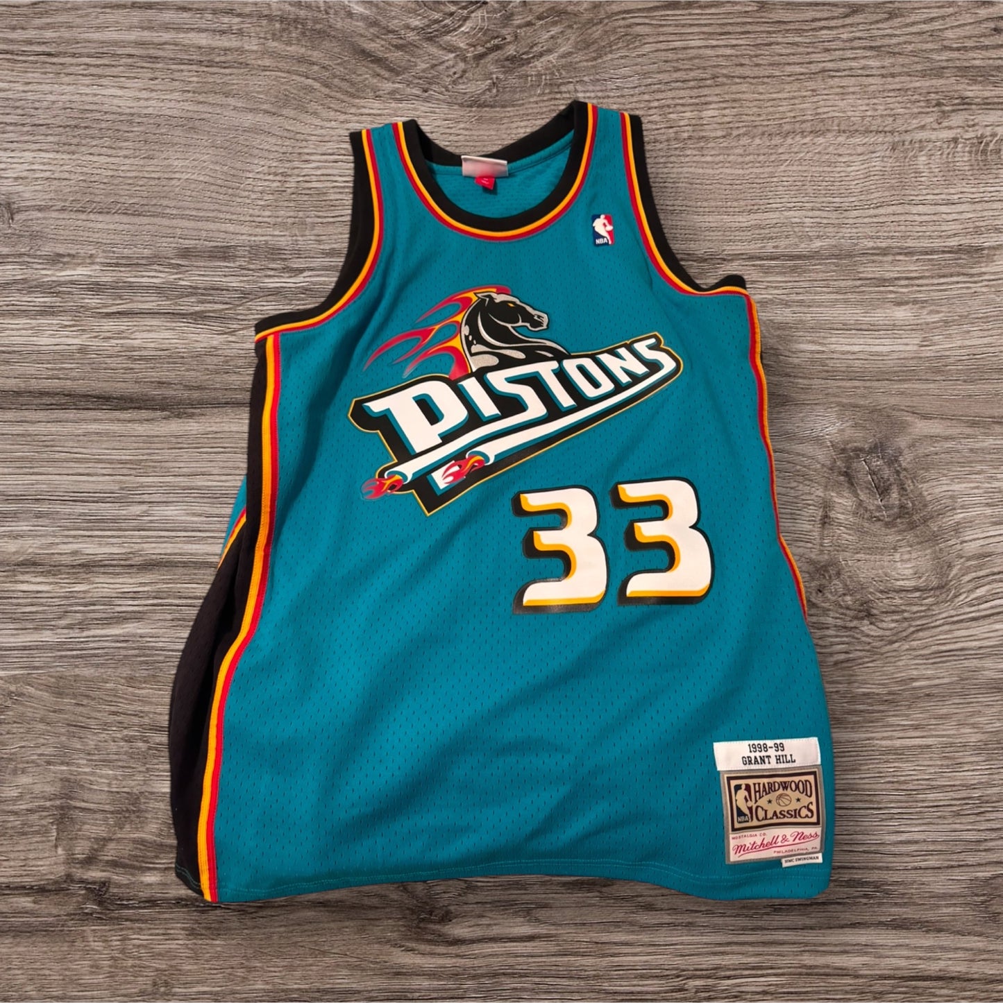 Michell & Ness Detroit Pistons Grant Hill Jersey Size Large