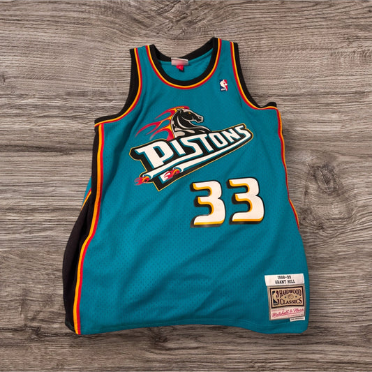 Michell & Ness Detroit Pistons Grant Hill Jersey Size Large