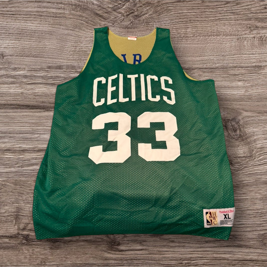 Mitchell & Ness Green Boston Celtics Larry Bird Reversible Practice Jersey Size XL