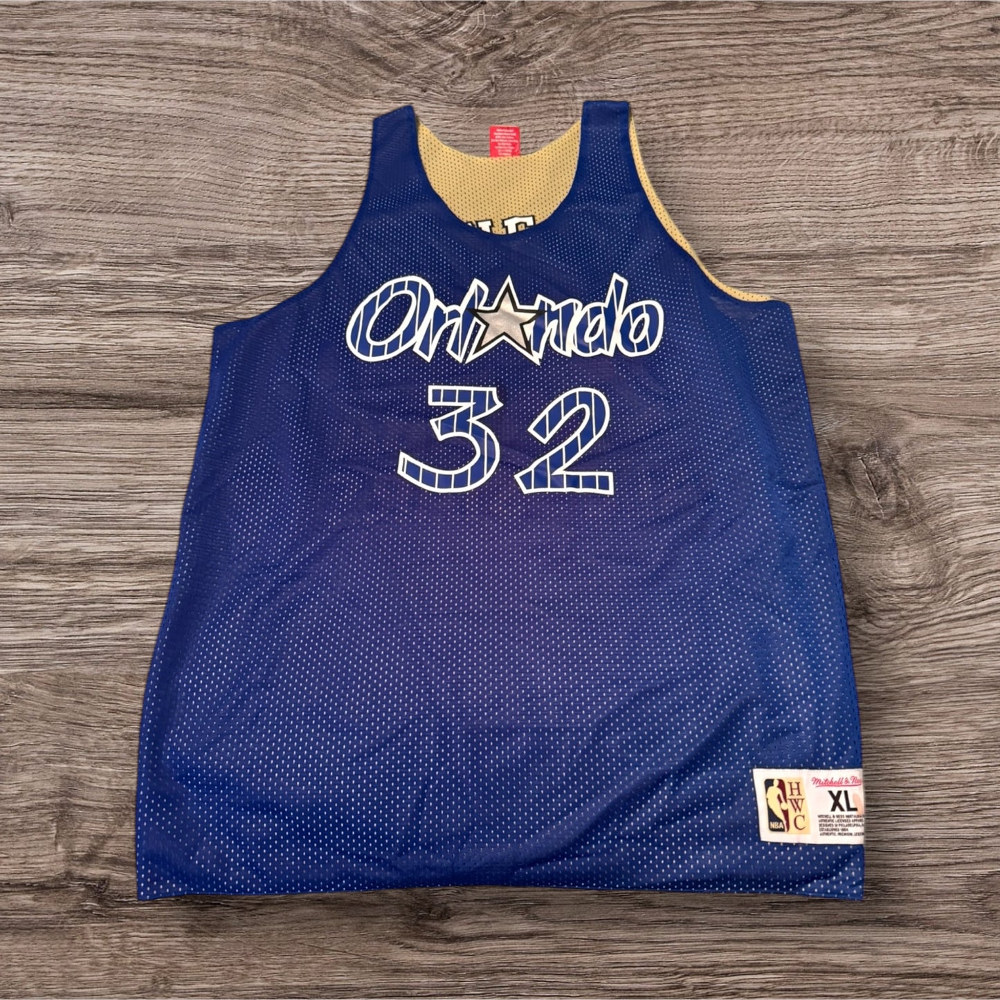 Mitchell & Ness Blue Orlando Magic Shaq Practice Jersey Reversible Size XL