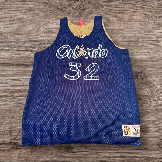 Mitchell & Ness Blue Orlando Magic Shaq Practice Jersey Reversible Size XL