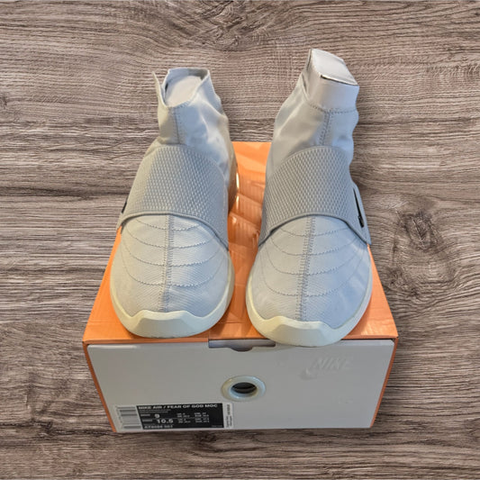Nike Fear of God Moccasin Pure Platinum Size 9 (AT8086 001)