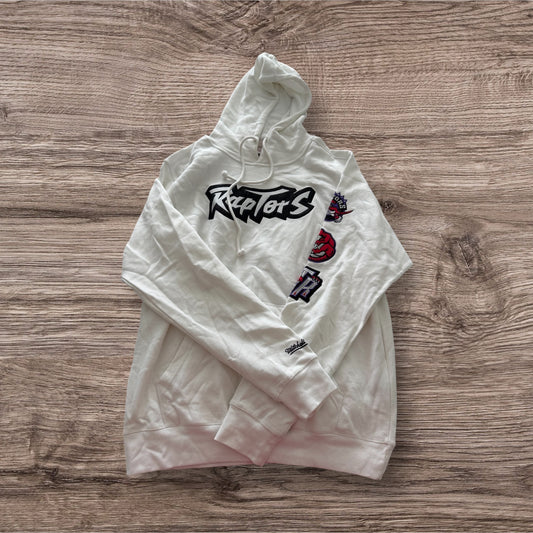 Mitchell & Ness Raptors White Sweater Size Large