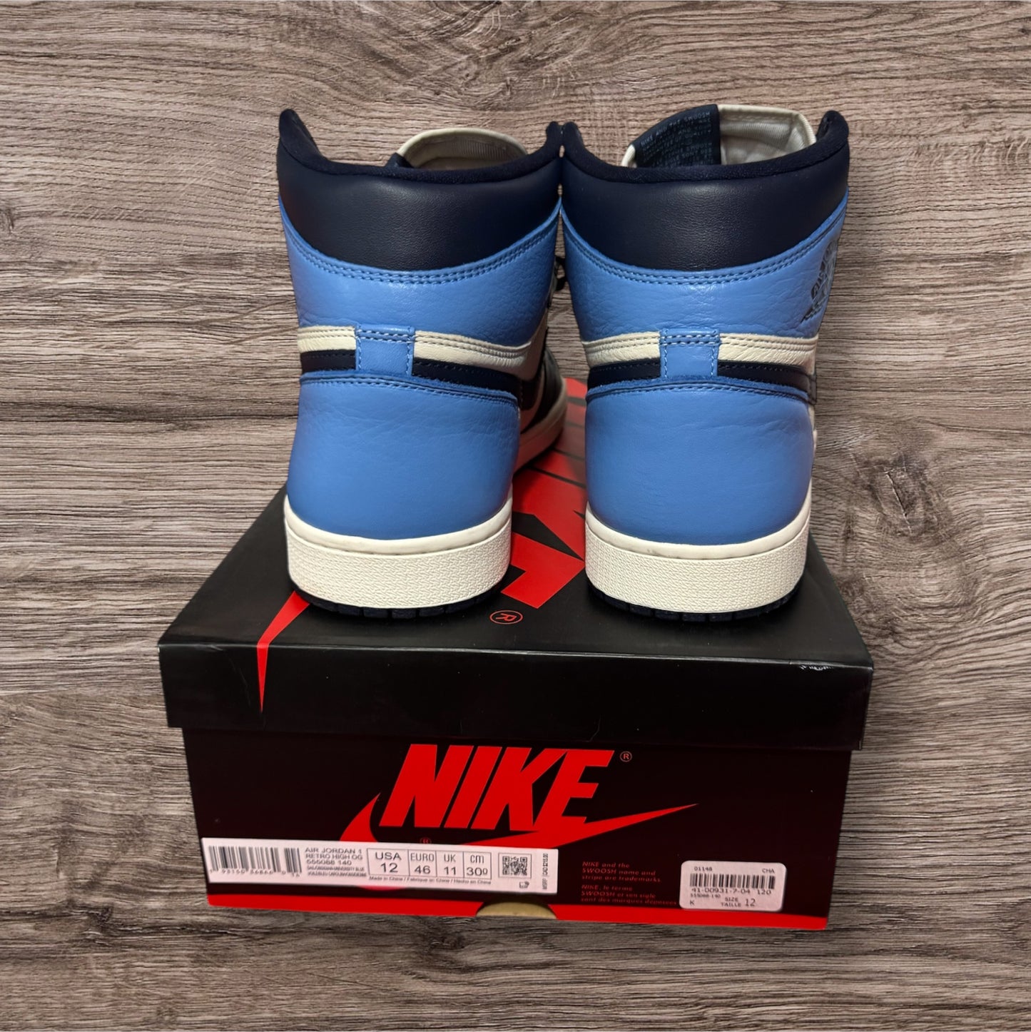 Jordan 1 High Obsidian Size 12 (555088 140)
